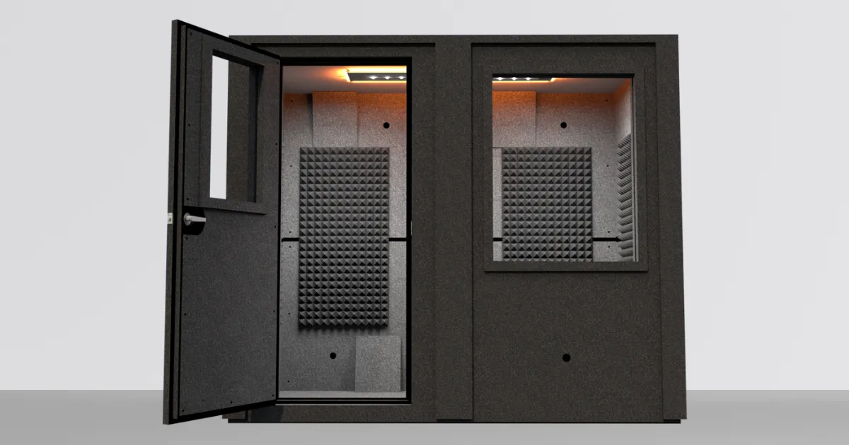 MDL 4896 E - 4' x 8' Double-Wall Isolation Booth | WhisperRoom®